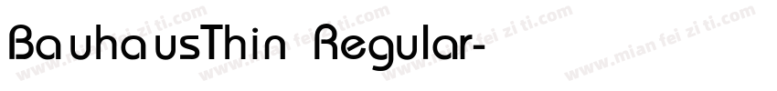 BauhausThin Regular字体转换